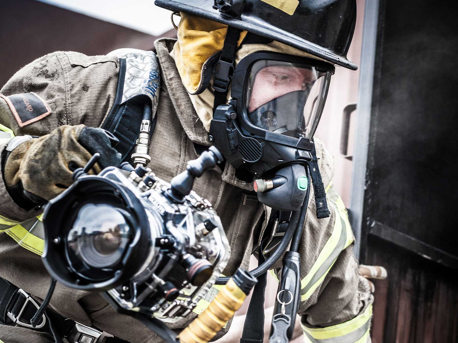 Inside a Dräger Flashover Simulator with an Ikelite Housing