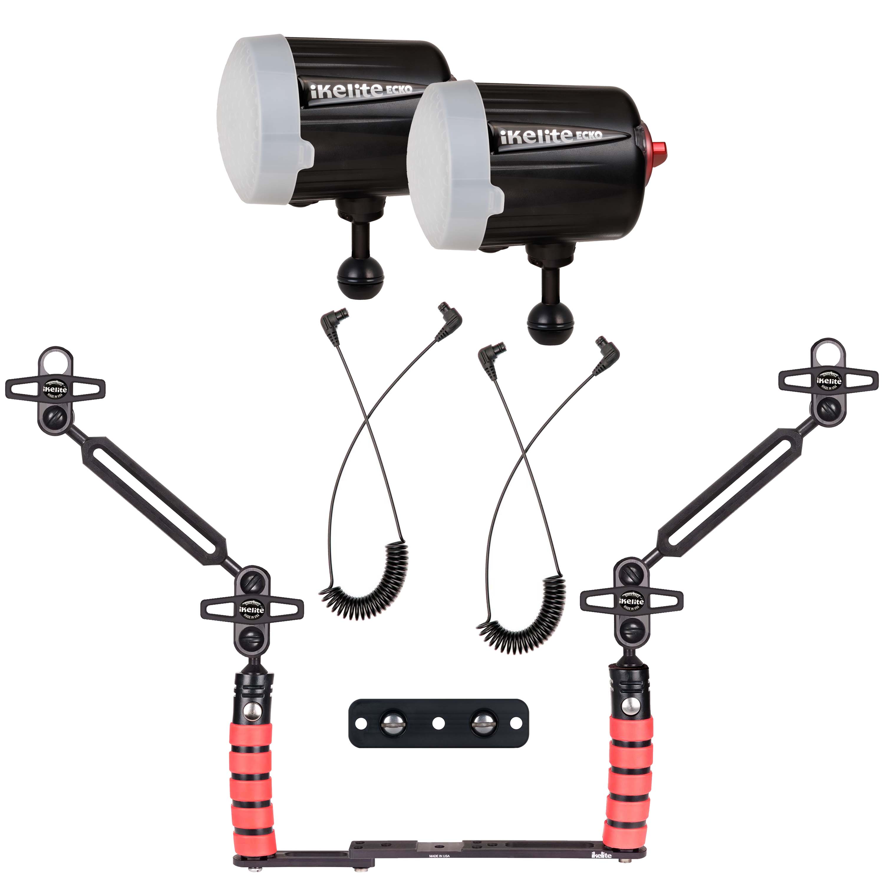Ikelite Ecko Fiber Dual Strobe Bundle for OM System TG-7, TG-6, TG-5 Cameras in Ikelite or PT-059 Underwater Housings