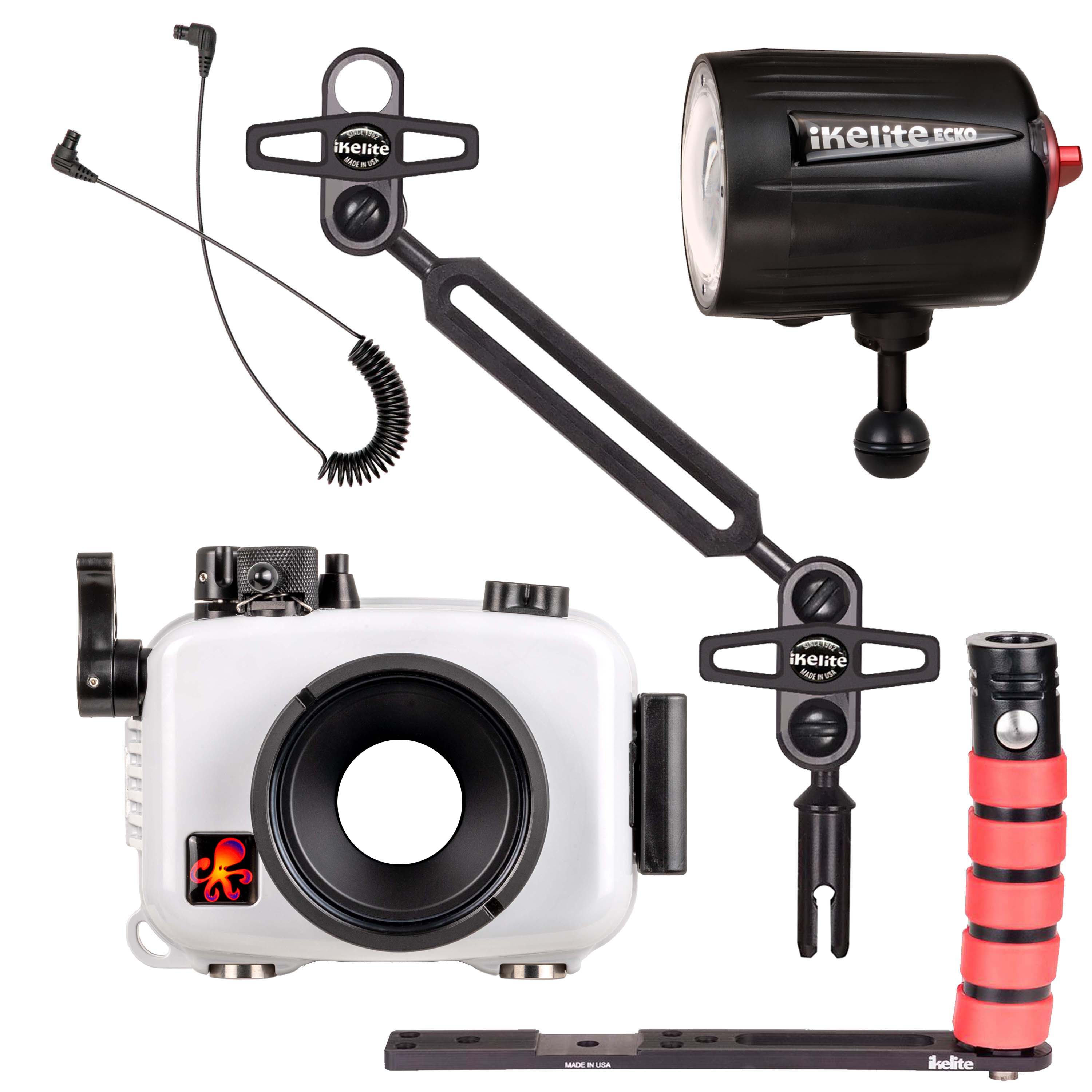 Underwater Housing for OM System Tough TG-7, Olympus TG-6 Camera and Ecko Strobe Deluxe Kit