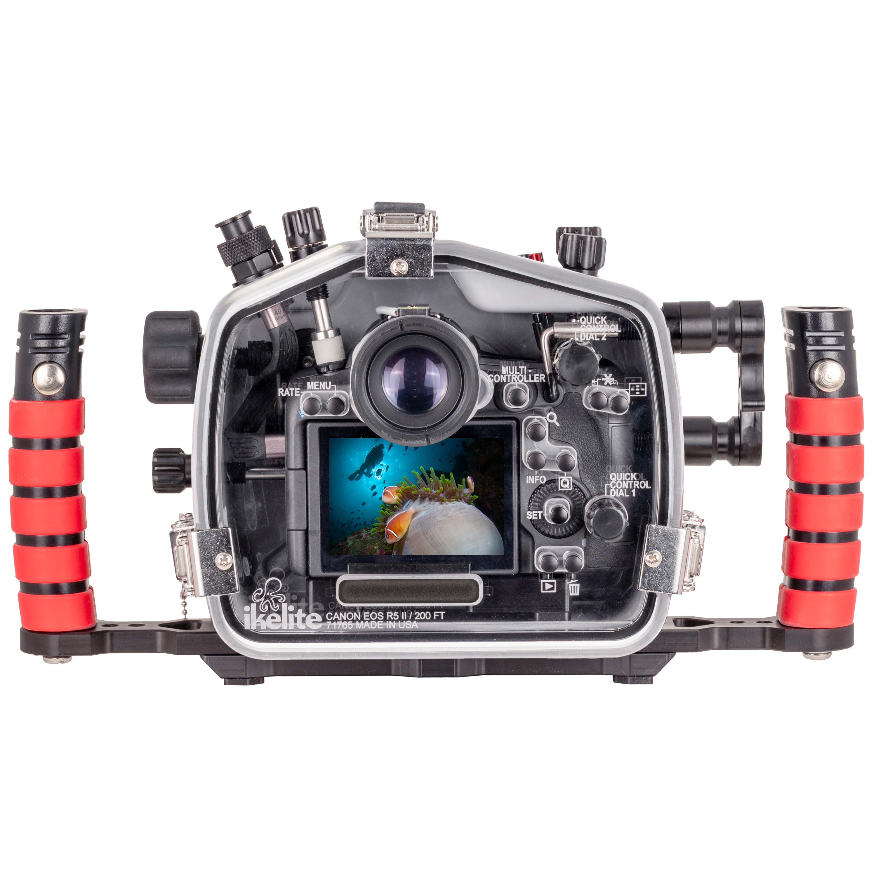 Ikelite 200DL Underwater Housing for Canon EOS R5 II Deluxe Version with Handles, Vacuum Pump, & USB-C Charging Bulkhead