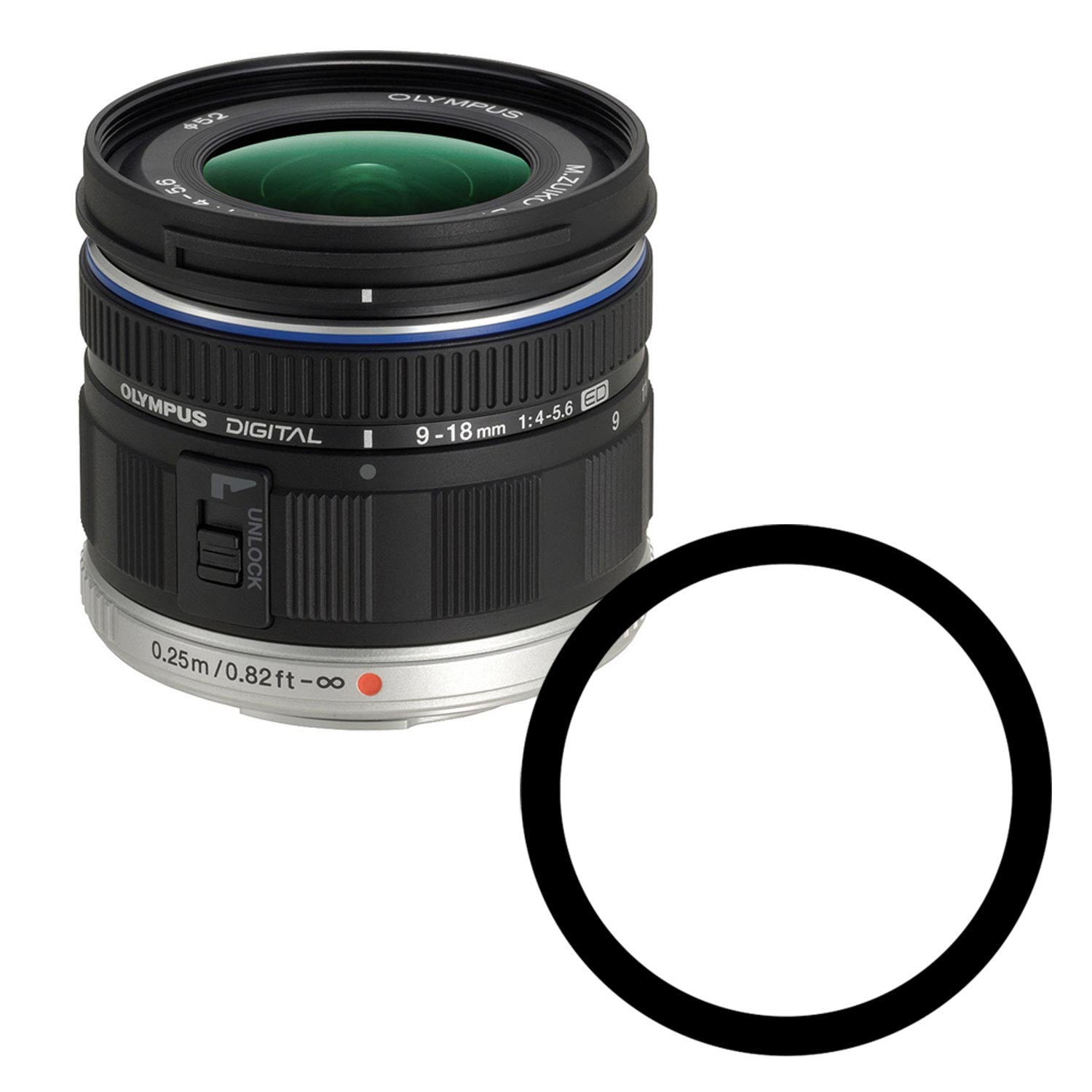 Anti-Reflection Ring for Olympus M.Zuiko 9-18mm Fisheye Lenses