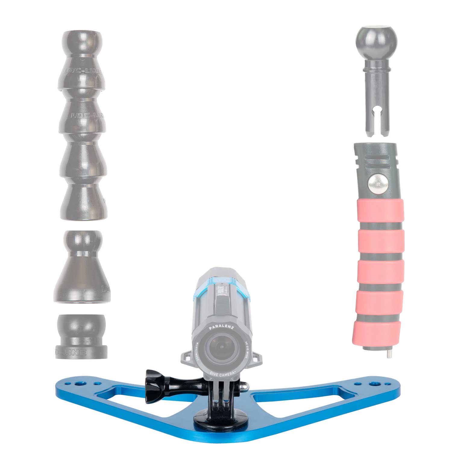 Steady Tray for GoPro or Paralenz (Blue)