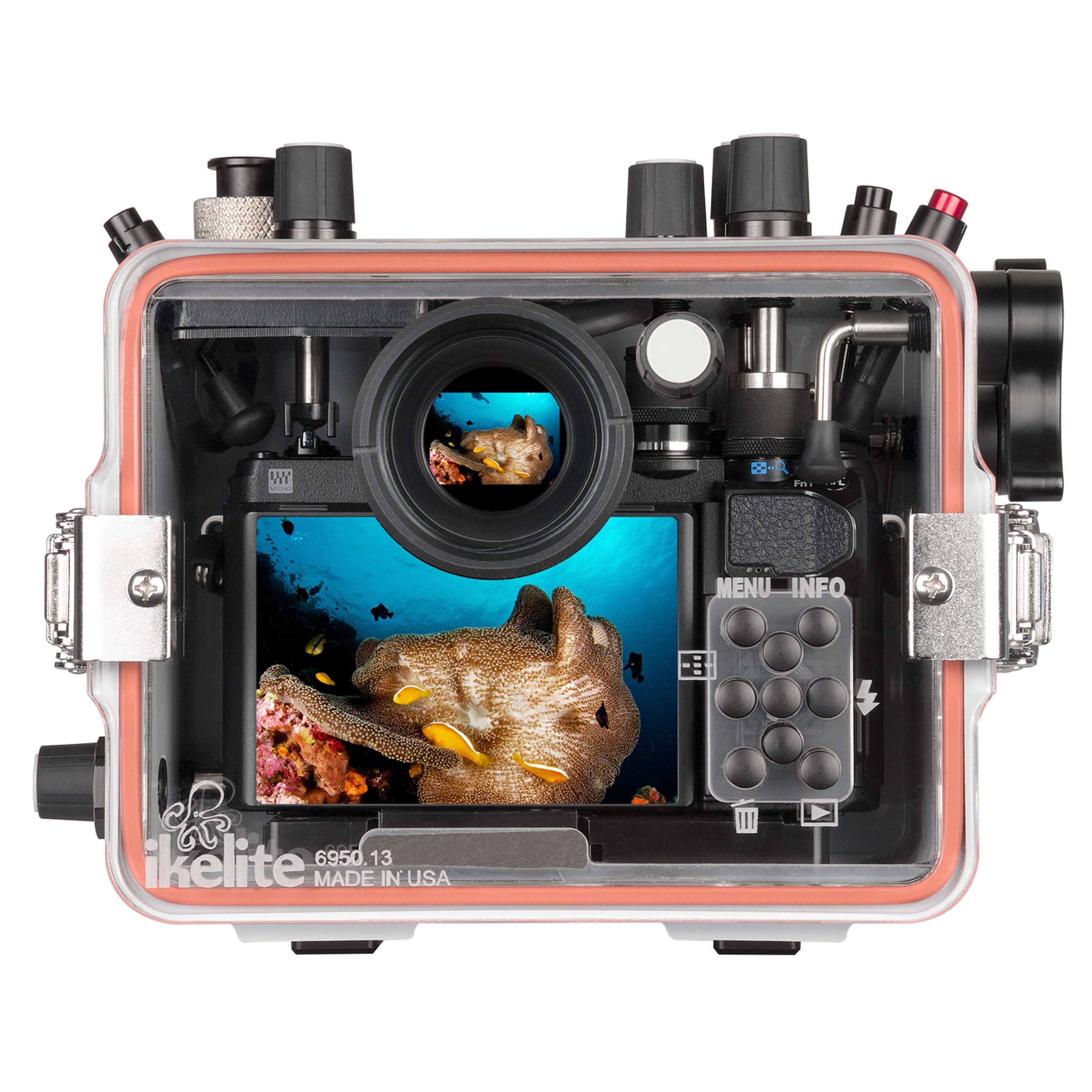 200DLM/A Underwater TTL Housing for Olympus OM-D E-M10 Mark III Mirrorless Micro Four-Thirds Cameras