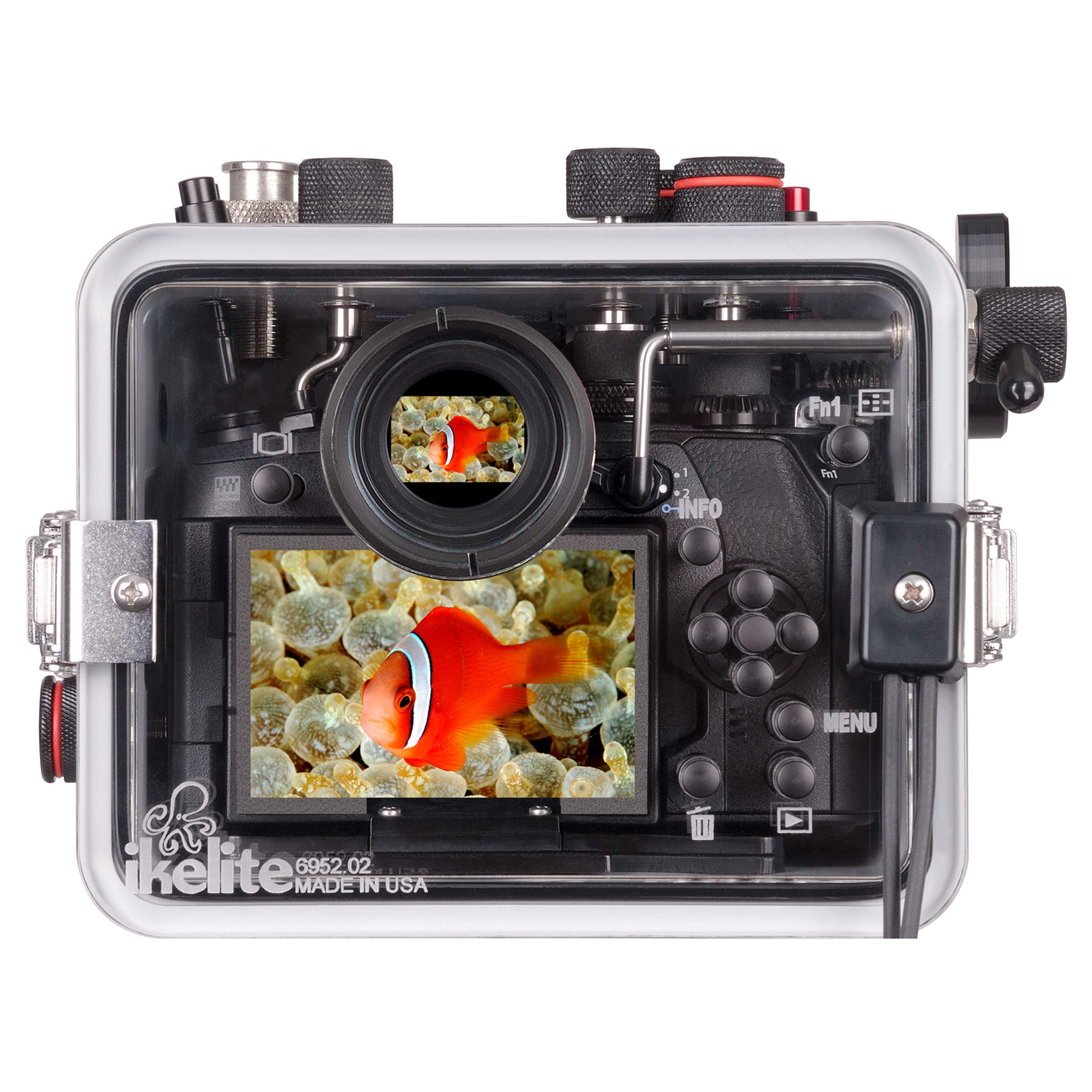 200DLM/B Underwater TTL Housing for Olympus OM-D E-M1 Mark II Mirrorless Micro Four-Thirds Cameras