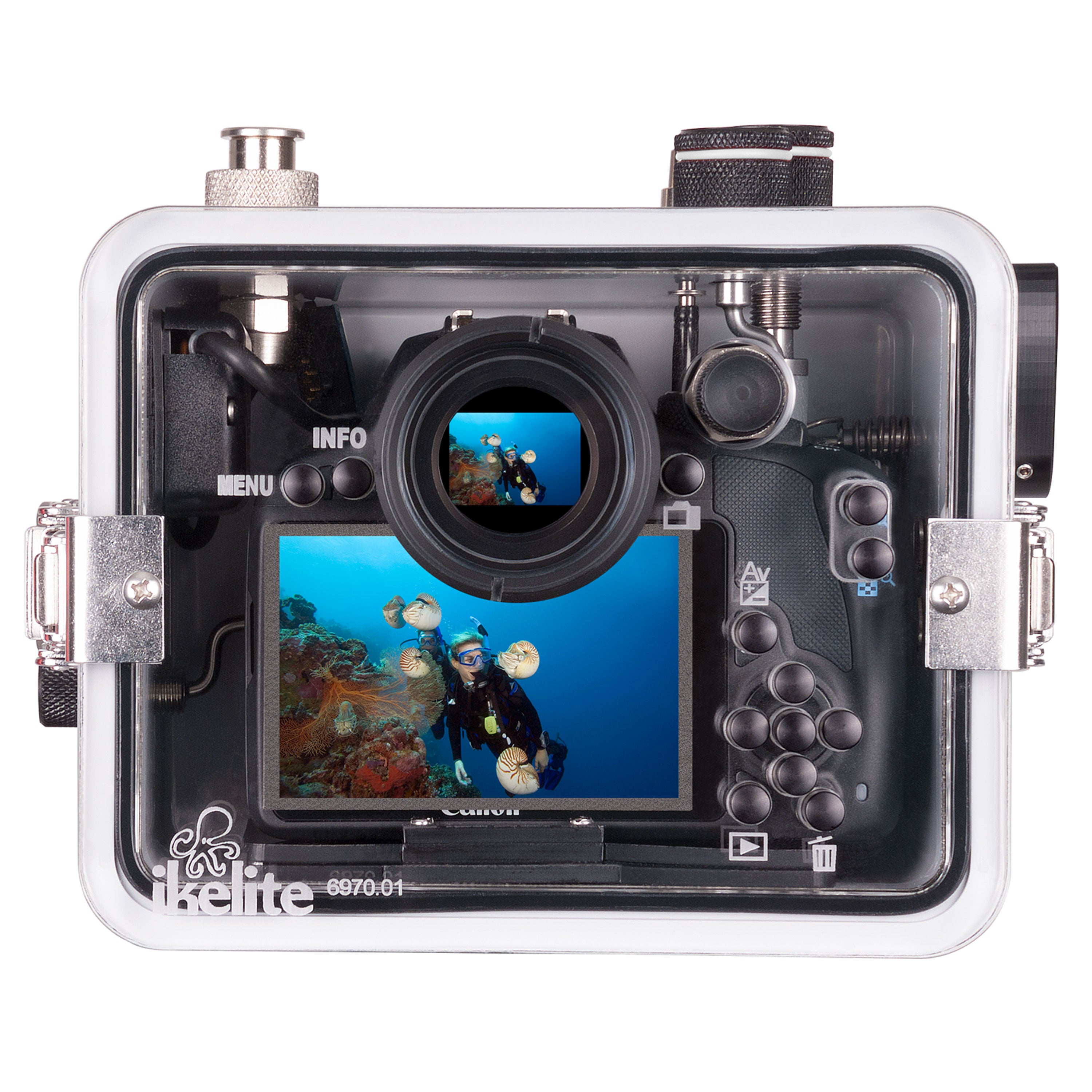 200DLM/C Underwater Housing and Canon Rebel SL1 Camera Kit