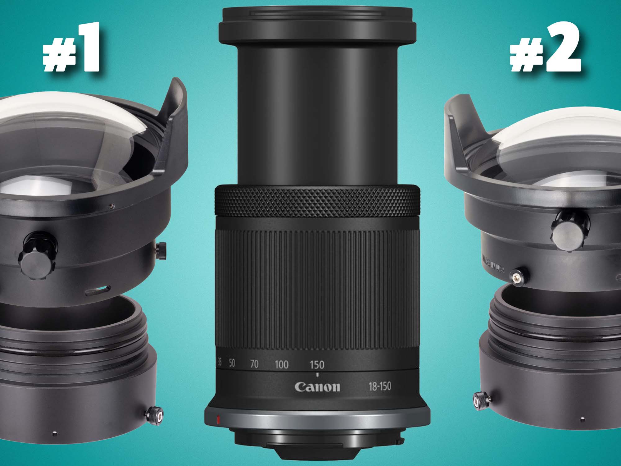 Canon RF 18-150mm Lens Behind the DLM 5516.15 Dome