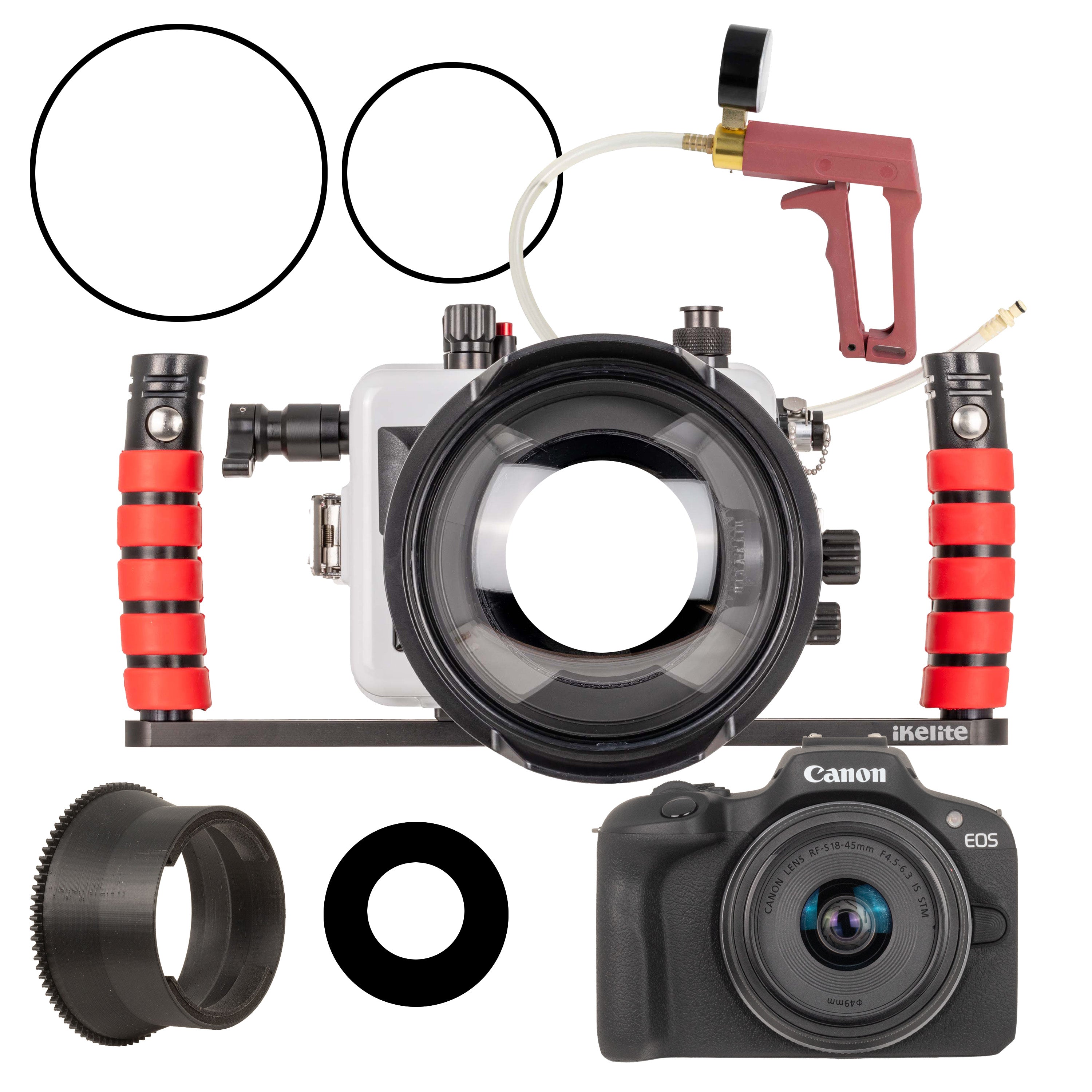 Ikelite 200DLM/D Underwater Housing and Canon EOS R100 Camera Deluxe Kit