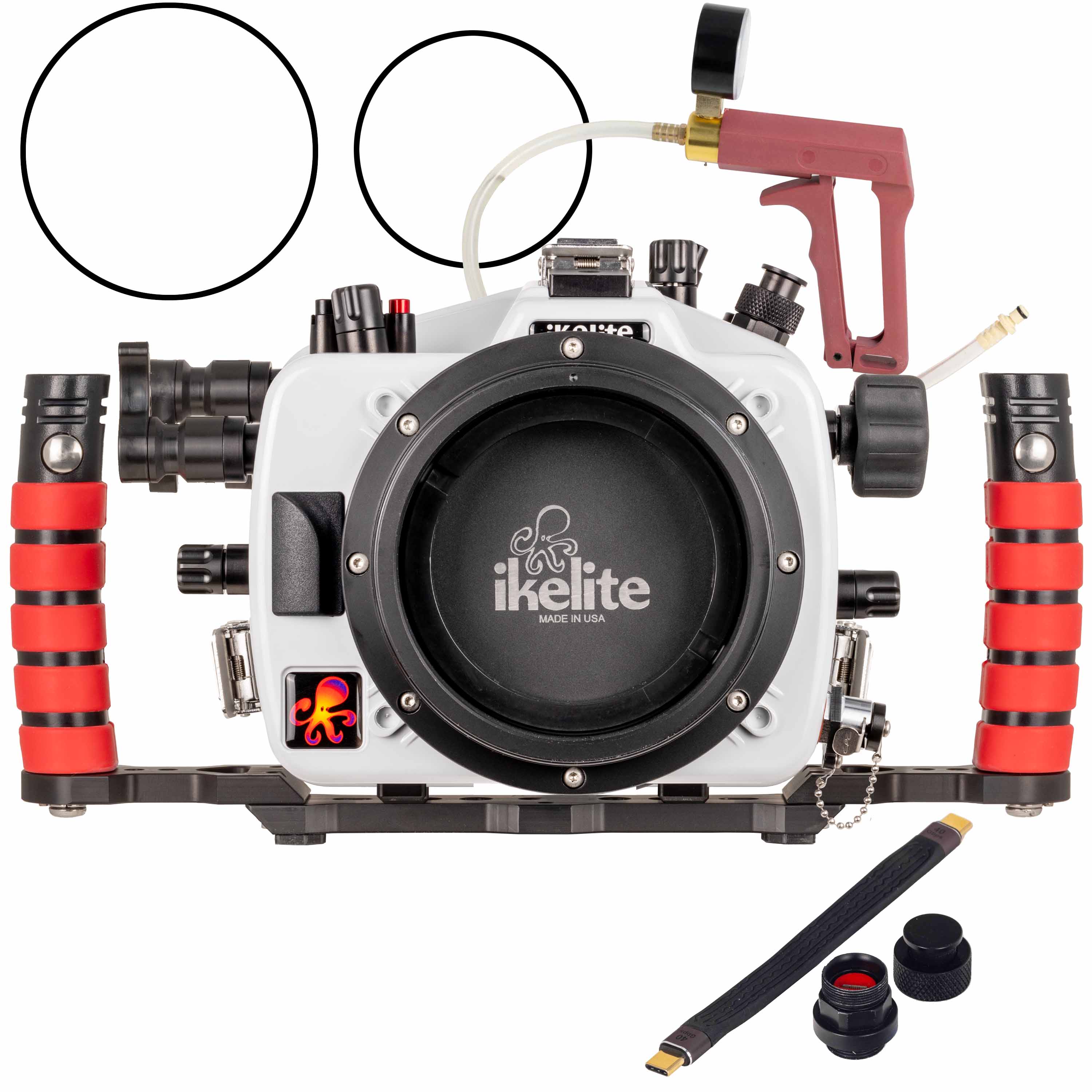 Ikelite 200DL Underwater Housing for Nikon Z6, Z6 II, Z7, Z7 II Deluxe Version with Handles, Vacuum Pump, & USB-C Charging Bulkhead