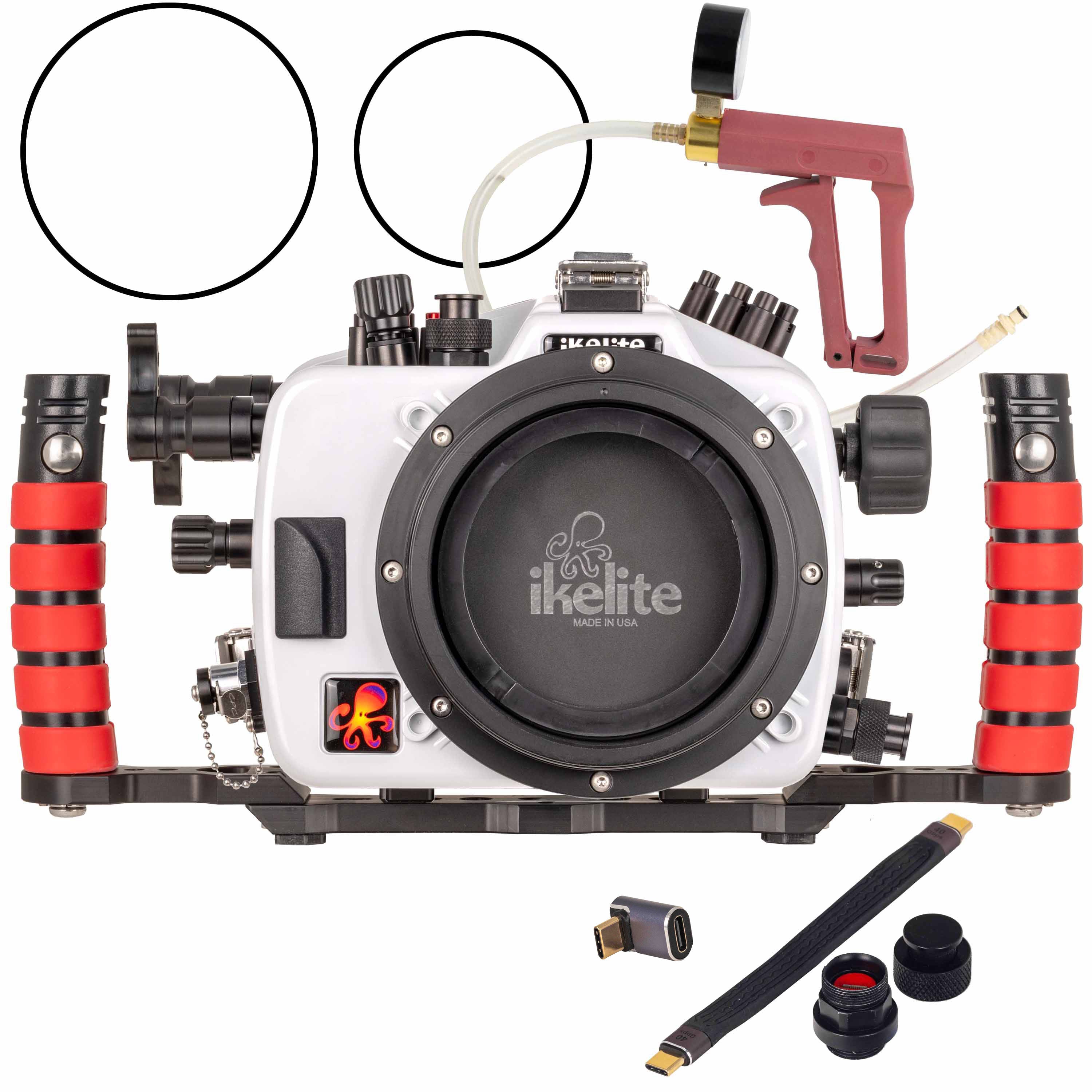 Ikelite 200DL Underwater Housing for Nikon Z8 Deluxe Version with Handles, Vacuum Pump, & USB-C Charging Bulkhead
