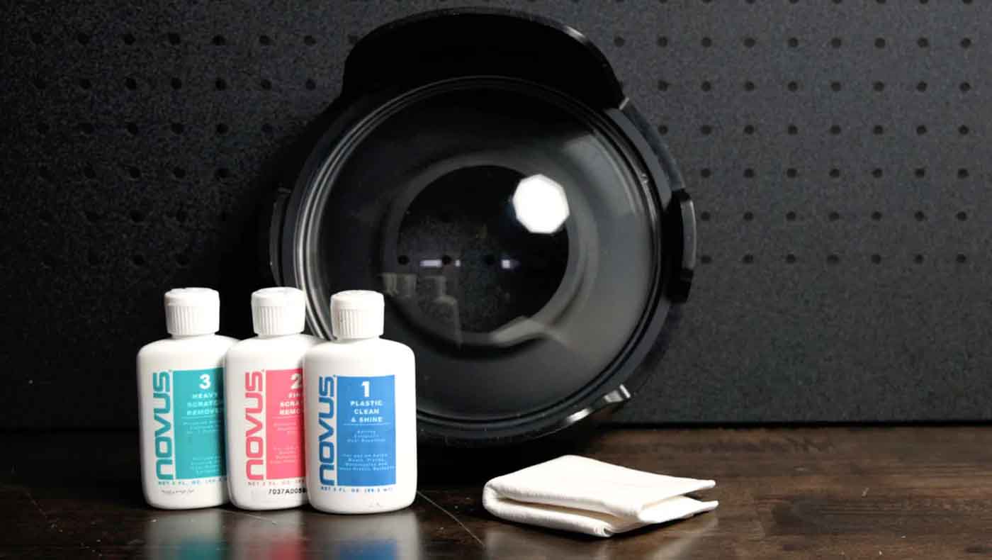 Polishing an Ikelite Acrylic Dome Port with NOVUS