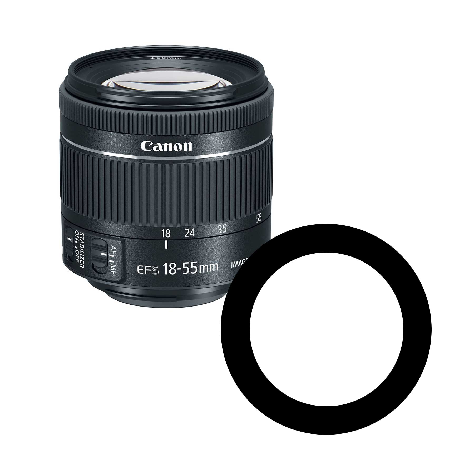 Anti-Reflection Ring for Canon 18-55mm Lenses