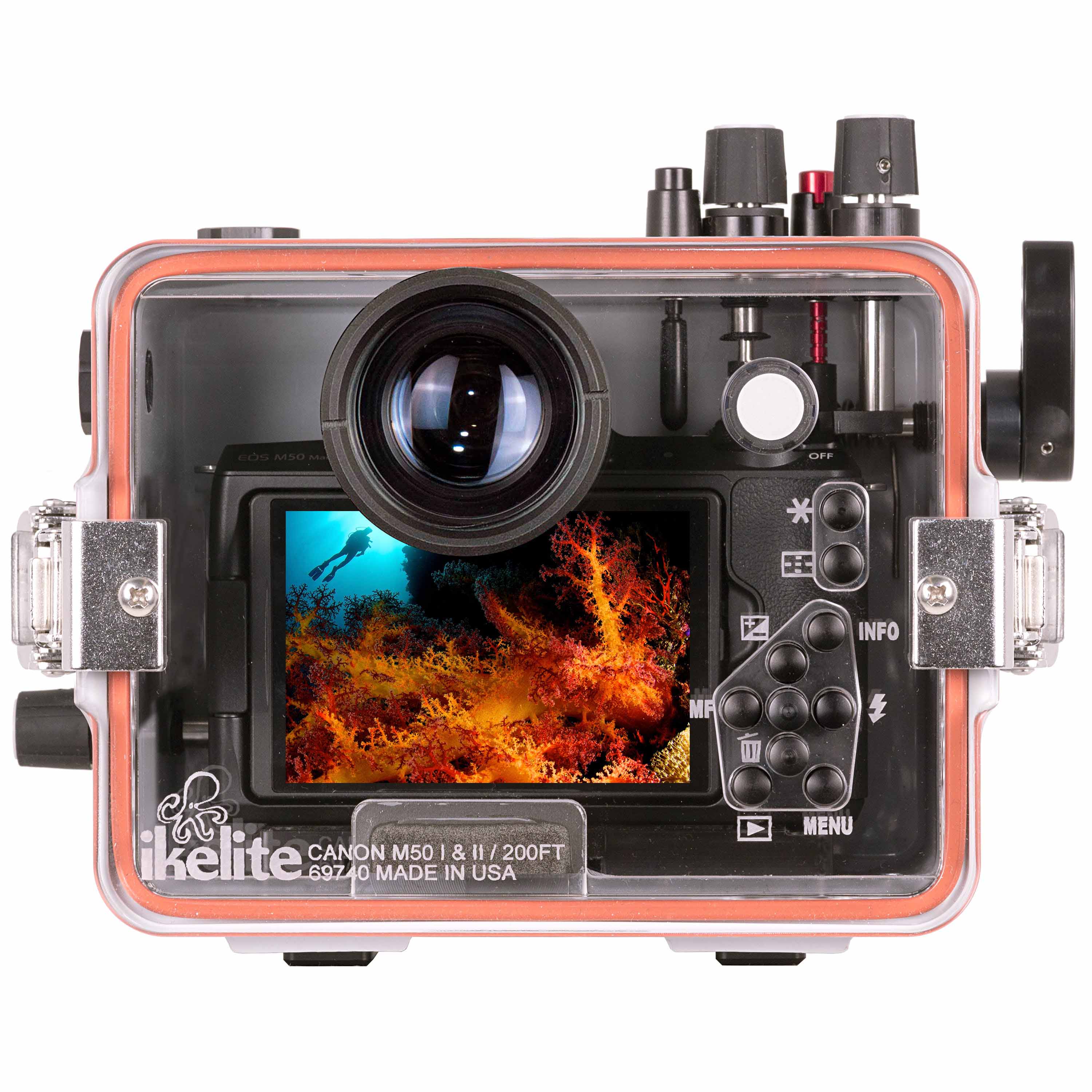 Ikelite 200DLM/A Underwater Housing for Canon EOS M50, M50 II, Kiss M Mirrorless Digital Cameras