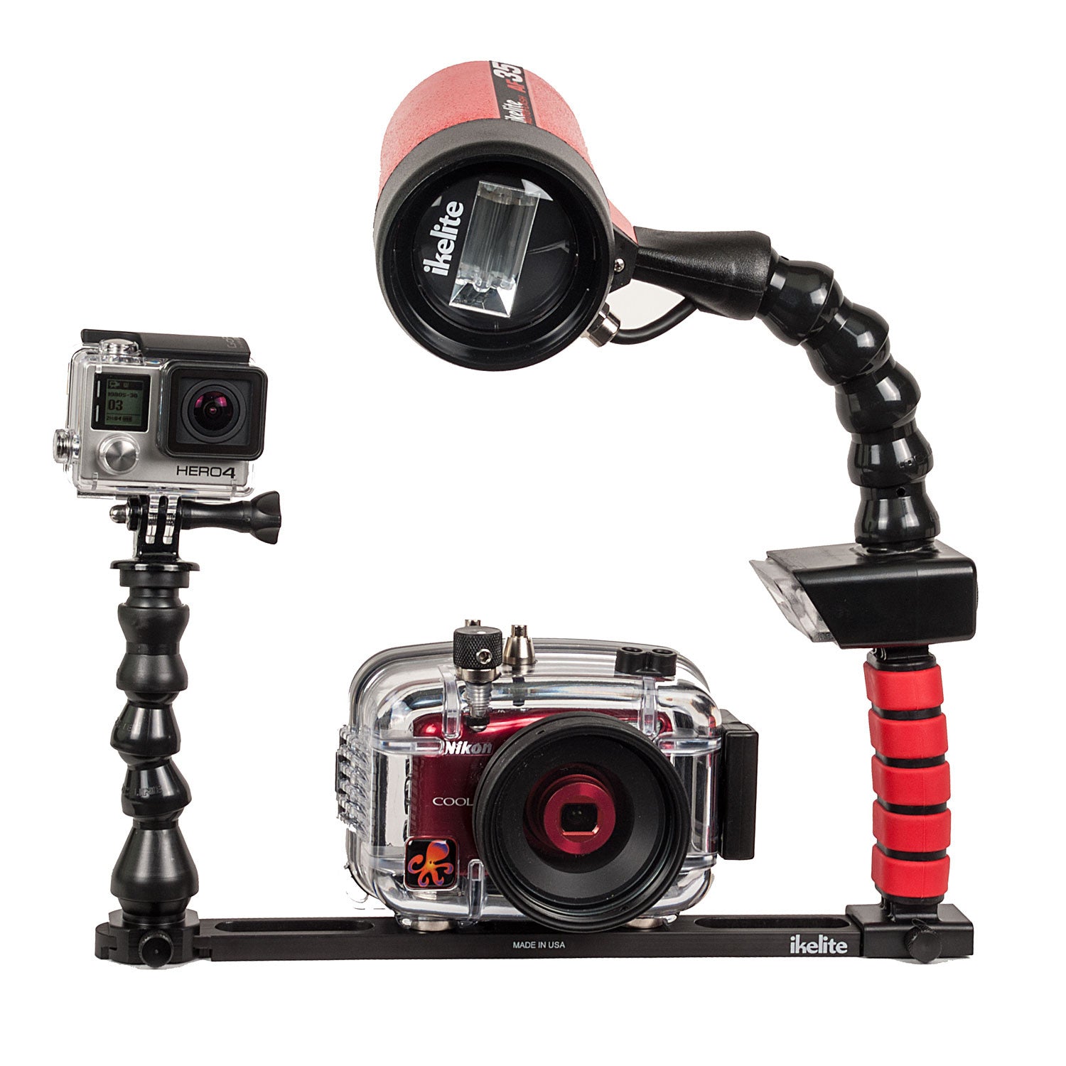 Dual AF35 Tray with T-Mount and Flex Ball