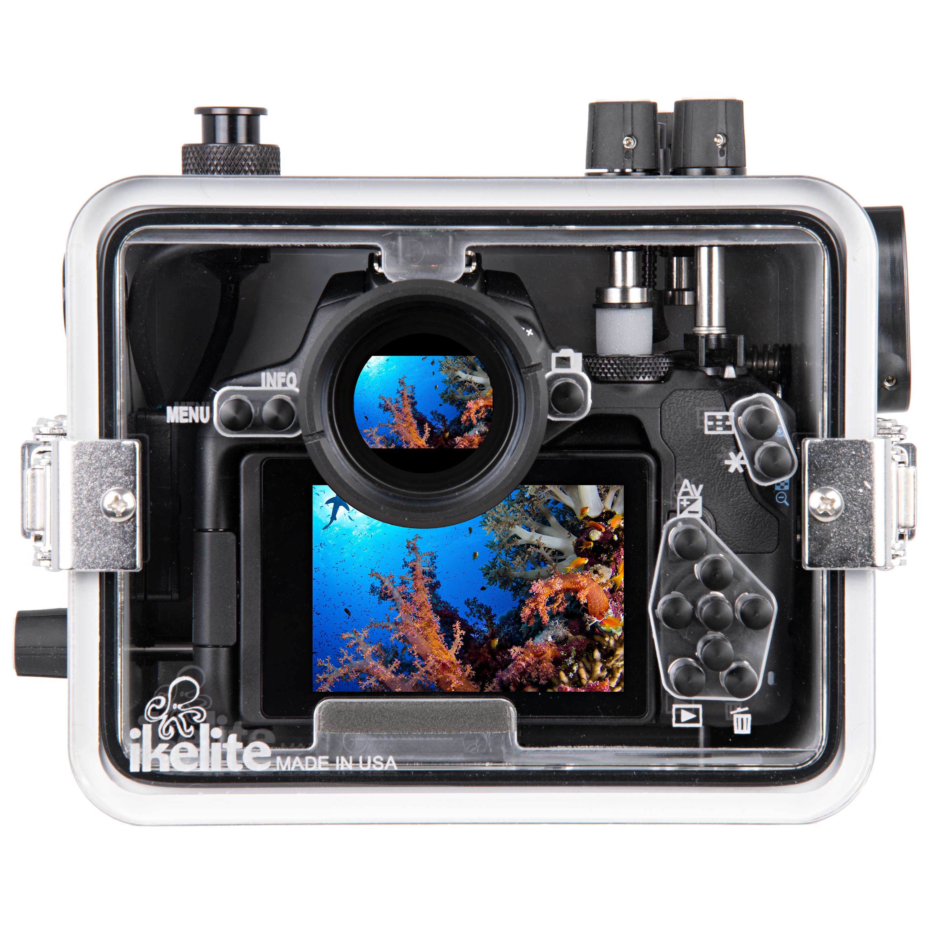 200DLM/C Underwater TTL Housing for Canon EOS 250D Rebel SL3, EOS 200D Mark II, Kiss X10 DSLR